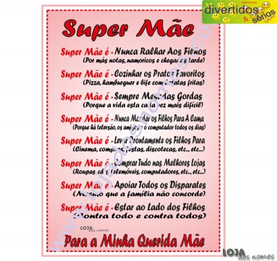 Diploma "Super Mãe"