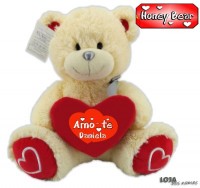 Urso Peluche C/Coração 22 cm 2019JTM06B