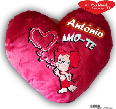 Almofada Coração 35x25cm com nome 27002018911B