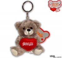 Urso Porta Chaves com coração 11 cm 2701LBR001A