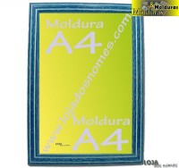 Moldura A4 Azul Liso