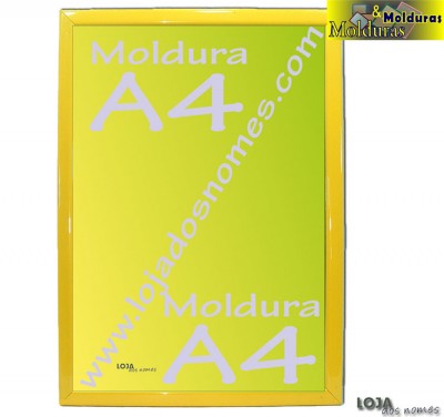 Moldura A4 Amarelo Lacado