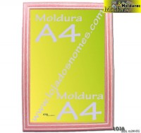 Moldura A4 Rosa Liso