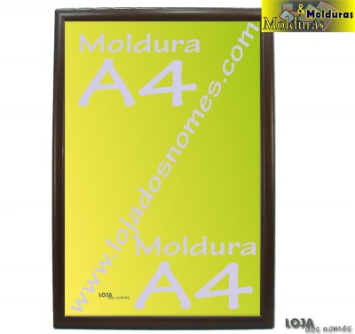 Moldura A4 Mogno