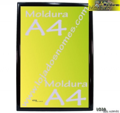 Moldura A4 Preto Lacado