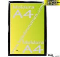 Moldura A4 Preto Lacado