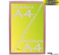 Moldura A4 Rosa Lacado