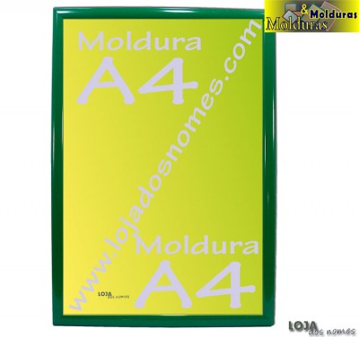 Moldura A4 Verde Lacado