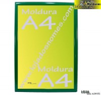 Moldura A4 Verde Lacado