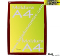 Moldura A4 Vermelho Lacado