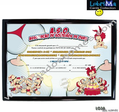Diploma "Solteiros de Ouro"